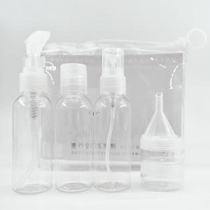 Reusable Toiletry Bottle Set For Girls , Liquid Shampoo Bottle Travel Kit