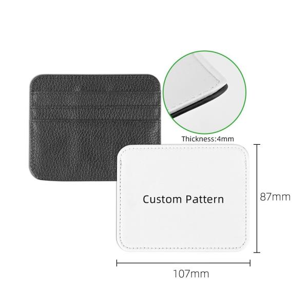 Custom Leather Cardholder Sublimation Leather ID Credit Card Holder