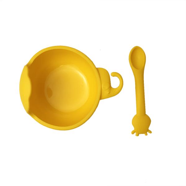 Animal Deer Shape Baby Silicone Bowls And Spoons BPA Free Customized