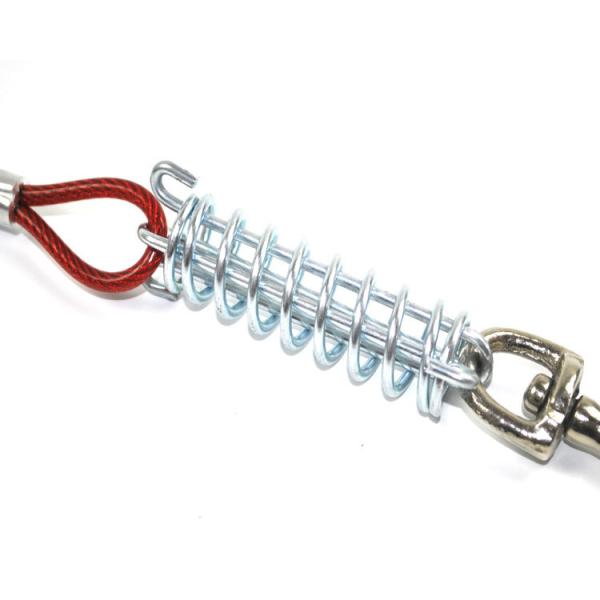 High Carbon Steel Dog Tie Out Cable with 7x7 Construction and PVC Coated for Outdoor Dog Trolley System