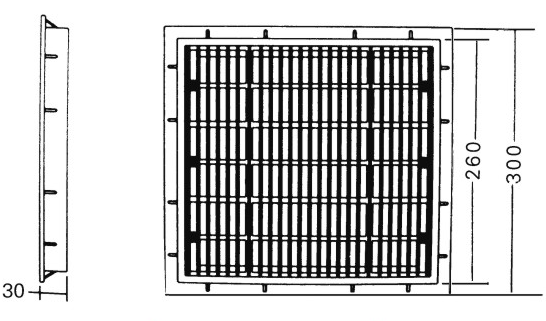 ABS Plastic 30X30cm Square Swimming Pool Main Drain