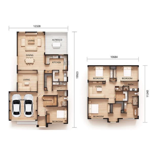 Hurricane Proof Prefabricated Homes NZS / AS Standard Light Steel Villa
