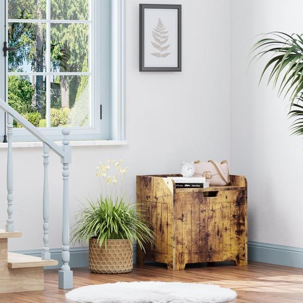Wooden Entryway Storage Bin for Living Room Customized Logo Acceptable Toy Storage Box