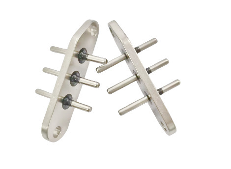 45 Steel and SUH446 Stainless Steel Hermetic Terminal ELAN 48 Glass for Durable Electrical Connections