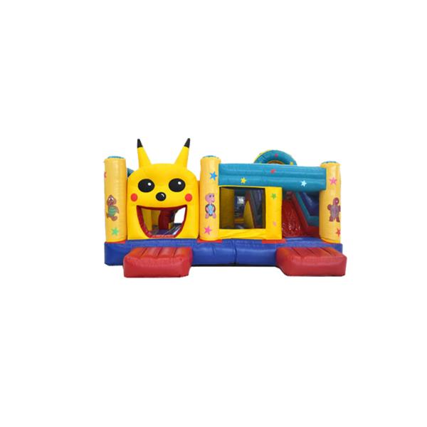Pikachu Theme Children Fun Park Inflatable Slide Bouncy Playground