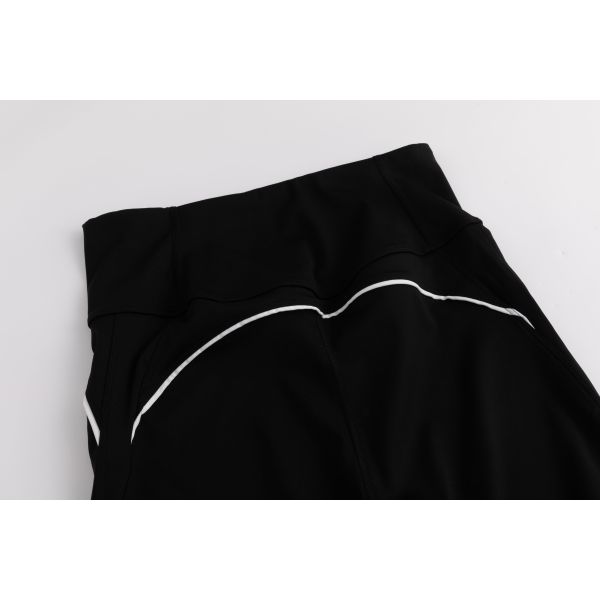 High Waist Curved White Stripe Fitness Leggings for Women Activewear