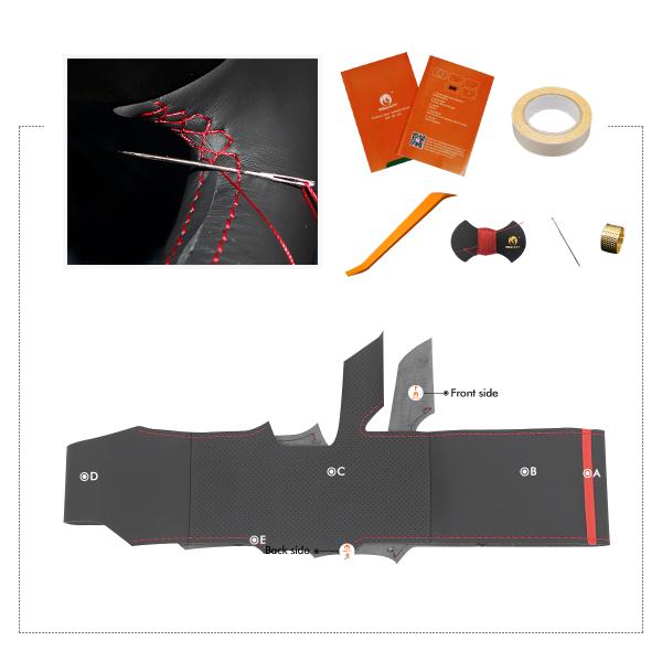 Customized Available Durable PU Leather Hand Sewn Steering Wheel Wrap for GMC Sierra 1500 Limited 2500 3500 Yukon (XL) 2014-2020