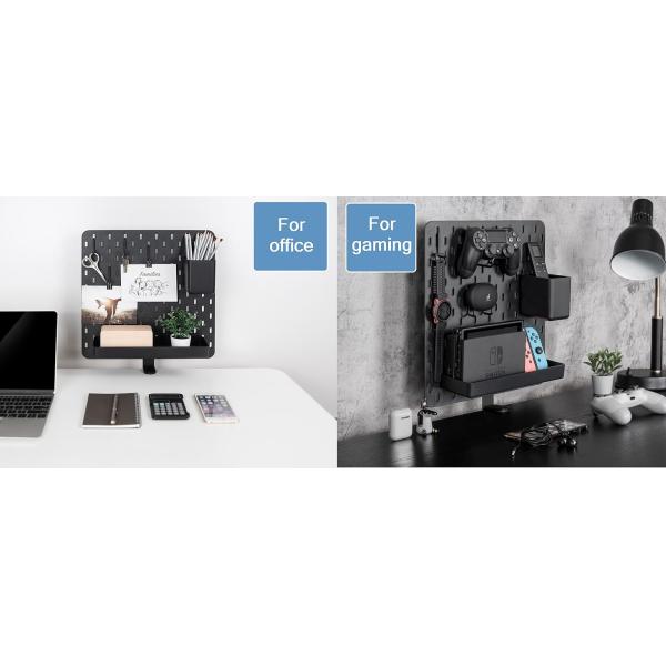 Metal Pegboard Organizer for Standing Desk Accessories Privacy Panel Work Desk Storage