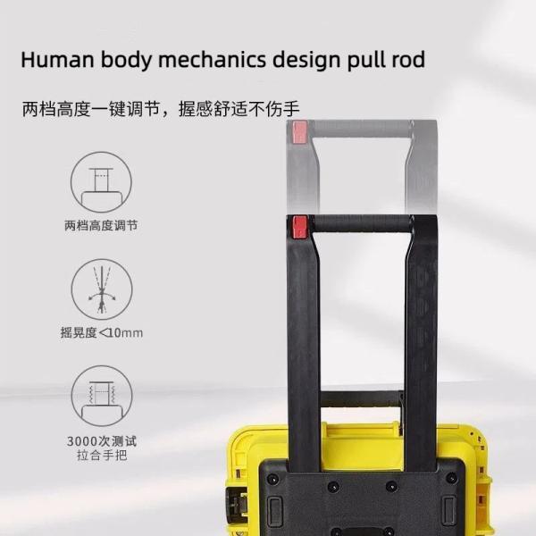 Casilla de herramientas impermeable IP67 personalizada 525x290x155mm con barra de tirón