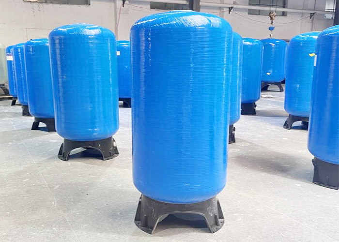 Vertical Water Treatment FRP Pressure Vessel Filter Corrosion Free Easy