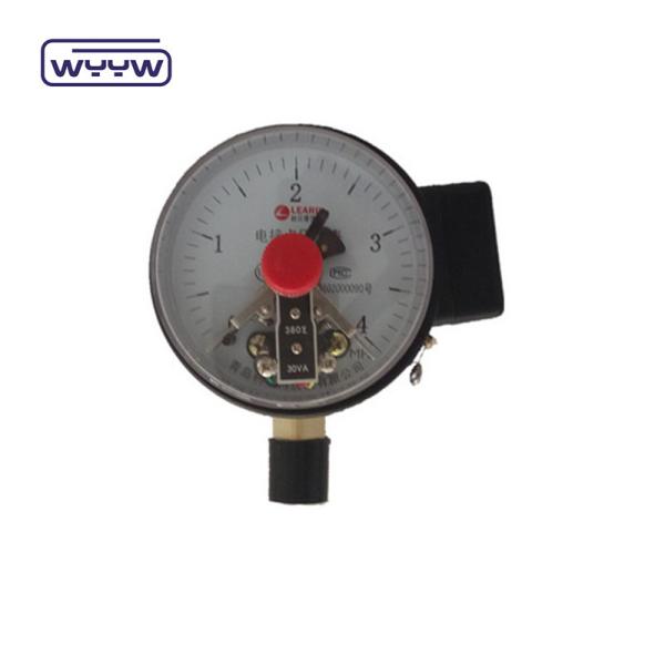 6 150mm Pressure Gauge Black Steel Material With Electric Contact