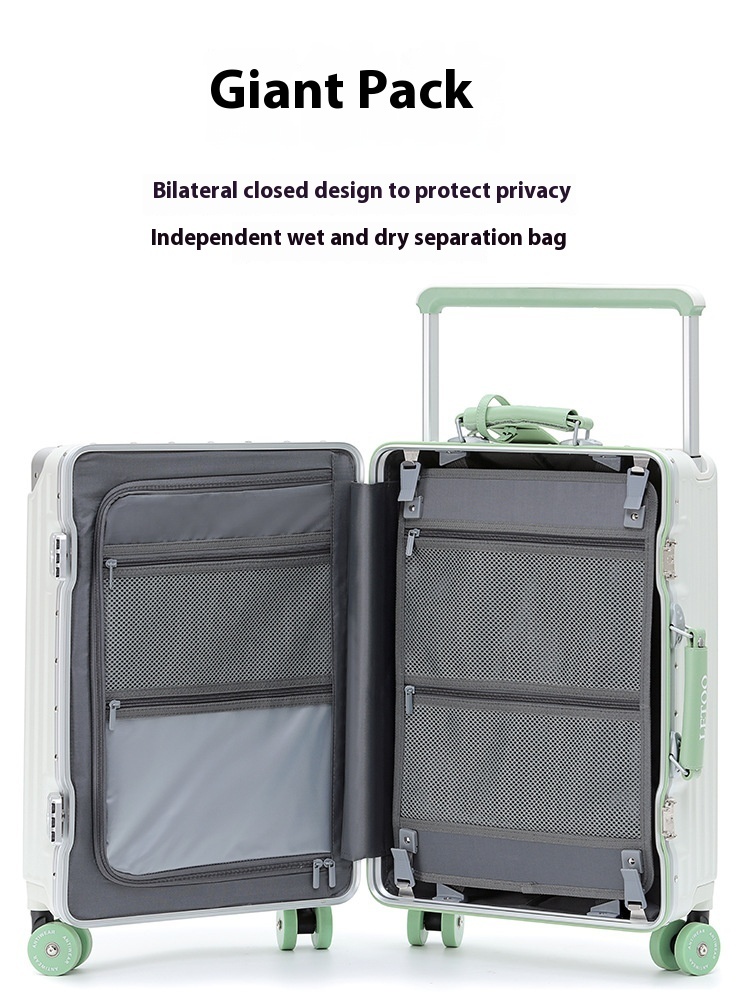 New 20-Inch Boarding Case 24-Inch Anti-Fall Trolley Case Mute Wheel PC Password Luggage Suitcase Mainly ABS Unisex Spinner