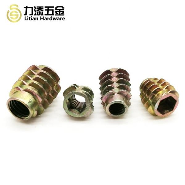 M8 Nuts That Screw Into Wood , Hex Socket Screw Inserts AISI Approved