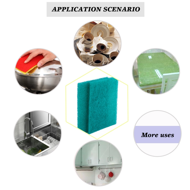 Nylon Kitchen Scouring Pad Sustainable Dish Washing Sponge