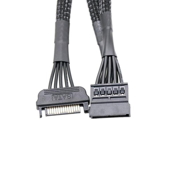 15Pin  Cable Male 1 to 3 ST 15Pin Female Power Supply Cable  20cm