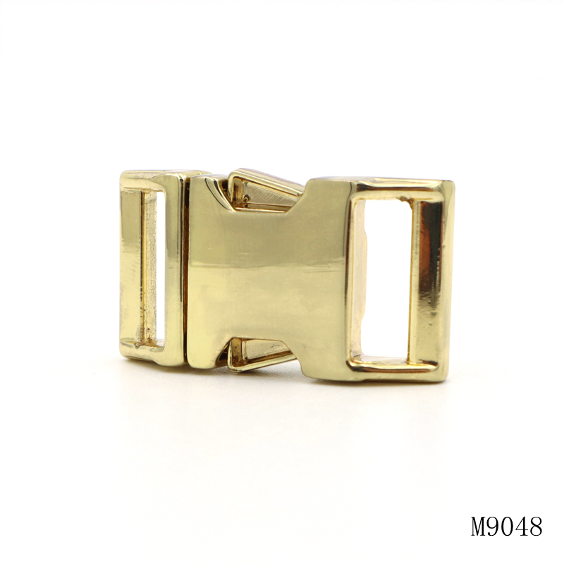 Shiny Metal Bag Lock Gold Quick Release Buckles 16mm For Pet Accessories