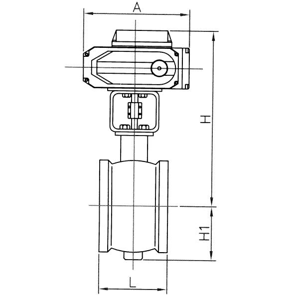 4-20mA DCLV Electric V Type Control Ball Valve Novel Structure Light Weight