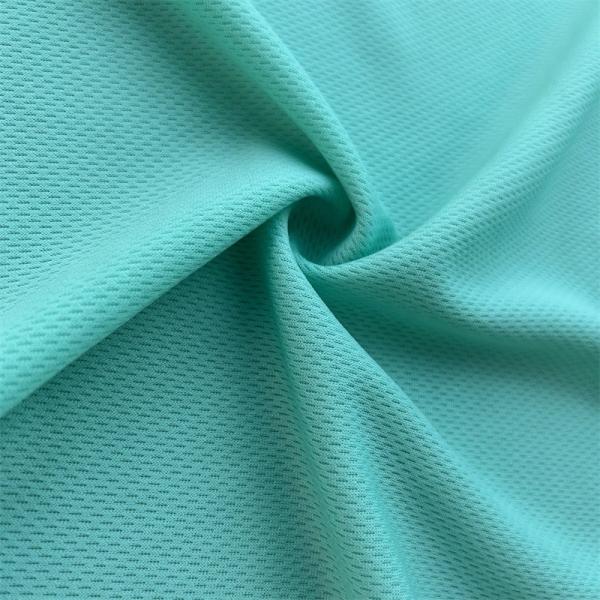 Dark Blue Polyester Birdseye Mesh Eyelet Jersey Fabric 140-160gsm For Sportswear