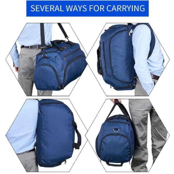 3 рюкзак сумки Duffle спортзала пути водоустойчивых 40L с отсеком 2 ботинок