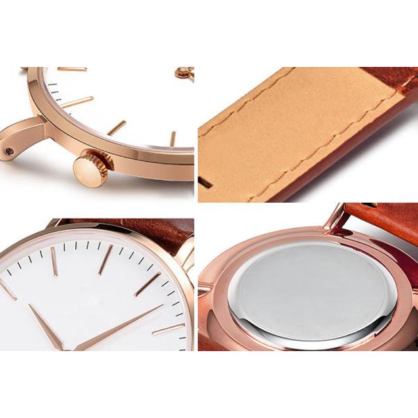 316l Stainless Steel Quartz Wrist Watch , 36mm Wristwatch With Vibrating Alarm