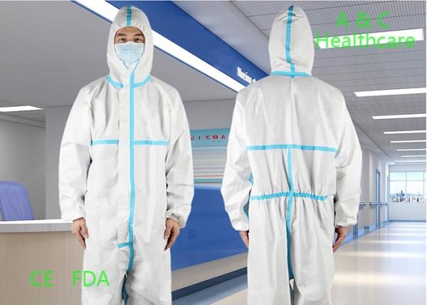 Anti Static Disposable Protective Coverall Waterproof For Asbestos Stripping​