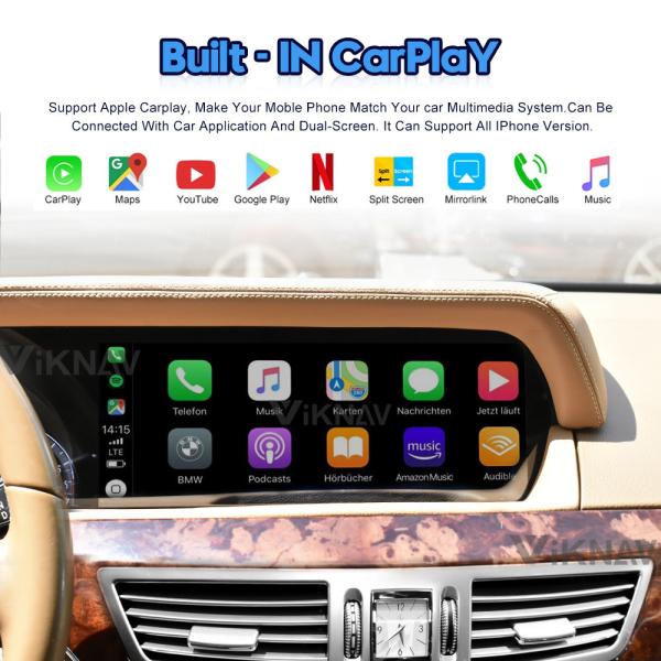 12.3 Inch android head unit Mercedes BENZ S Class W221 W216 car stereo with apple carplay