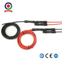 cabo de extensão solar vermelho preto do cabo solar de 12awg 4mm2 com revestimento de XLPE