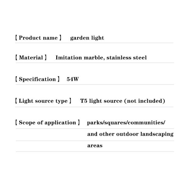 60W Ultra Bright Led Solar Garden Light Luminous Imitation Marble 200x200mm