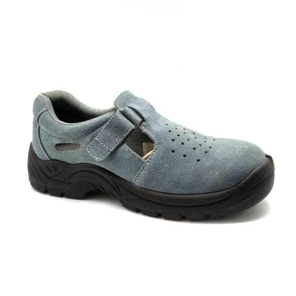 Chaussures de sécurité pour hommes en cuir suède avec orteil en acier et plaque en acier