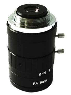 2/3 16mm F1.8 5Megapixel Non-distortion Manual IRIS C-mount FA Lens