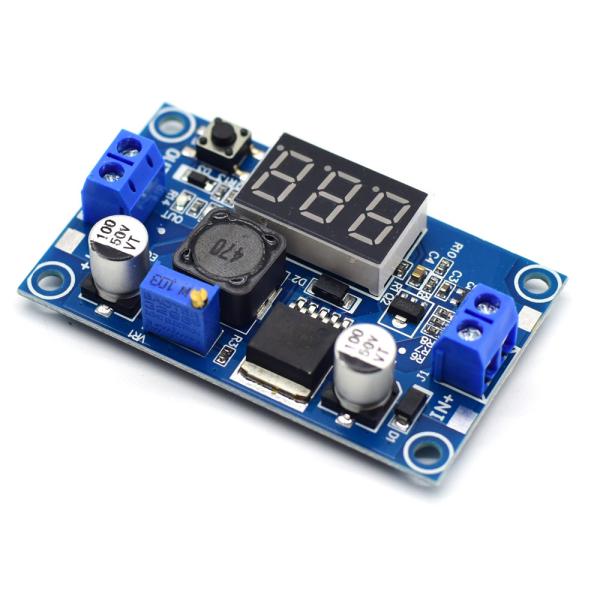 Adjustable LM2596S Step-Down Buck Converter Power Supply Module with Display and One