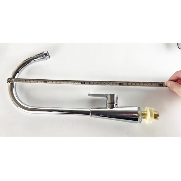 Induction Tap Silver Zinc Alloy Kitchen Sink Faucets With Earthenware Spool Material