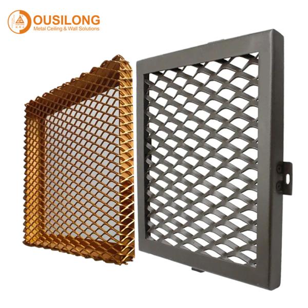 Exterior wall panel decorative material metal facade cladding aluminum mesh ceiling panel