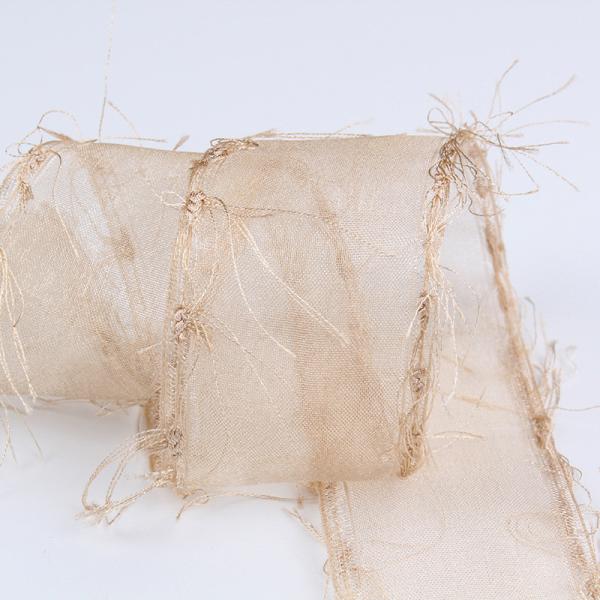 25mm-50mm Tassel Edge Полиэстерная лента для цветочного шоколада Подарочная упаковка и украшение одежды