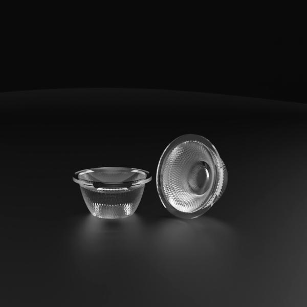 60° Wide Viewing Angle COB Lens with PC Material and High Light Transmittance for Downlight Applications