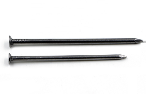 Dark Black Galvanized Common Nails With Screw Shank 19mm - 300mm Length