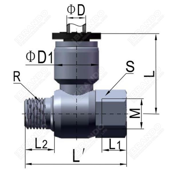Colocaciones de manguera neumáticas del allanamiento femenino del banjo de PHF 1/8