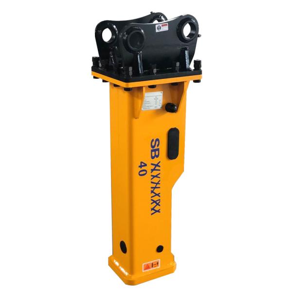 Yantai Solution SB40 Box Type 68mm Hydraulic Breaker Hammer For 4-7 TONS Excavator In Yellow Customized