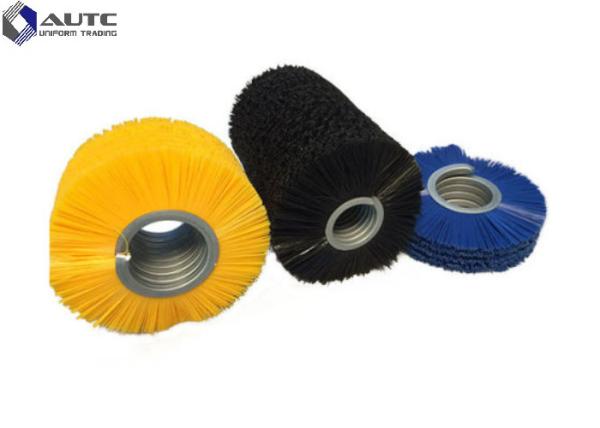Base de alumínio branca do preto de nylon industrial espiral flexível do rolo da limpeza da escova