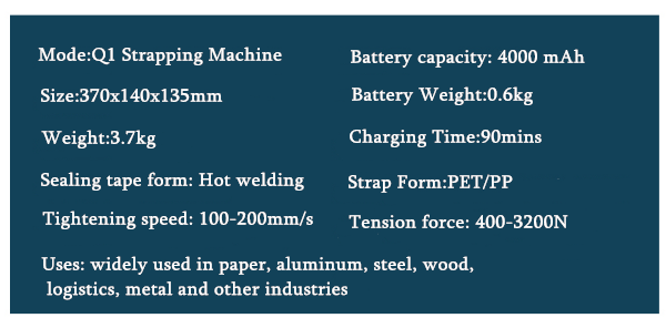 Portable PET Strap Electric Power Handheld Strapping Machine for PET Straps