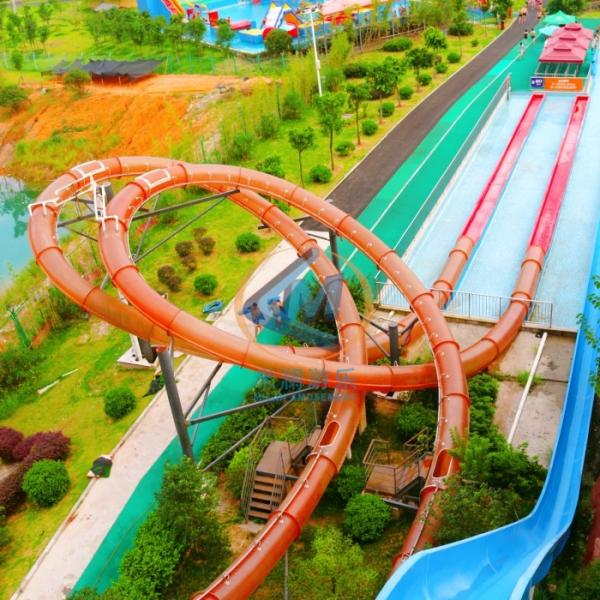 Colorful And Thrilling Speed Spiral Water Slide For Funny