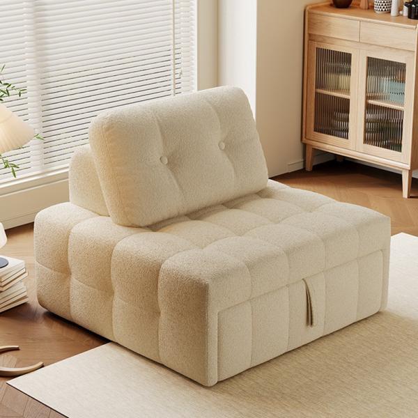 Convertible Folding Sofa Bed Sleeper Chair with Pillow for Living Room Home Office Apartment Single Size