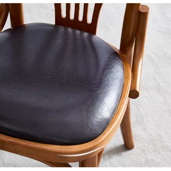 Retro American Style Solid Wood Metal Base Restaurant Furniture Cafe Table and Chair Set for Sale