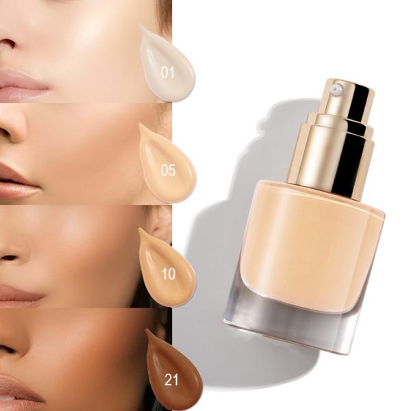 Vente à chaud Fondation liquide crémeuse Fondation mate Fondation liquide couverture complète