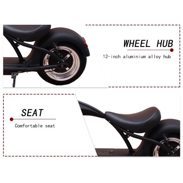 Big Wheel Citycoco Electric Scooter Black Off Road 2000w Shock Absorber