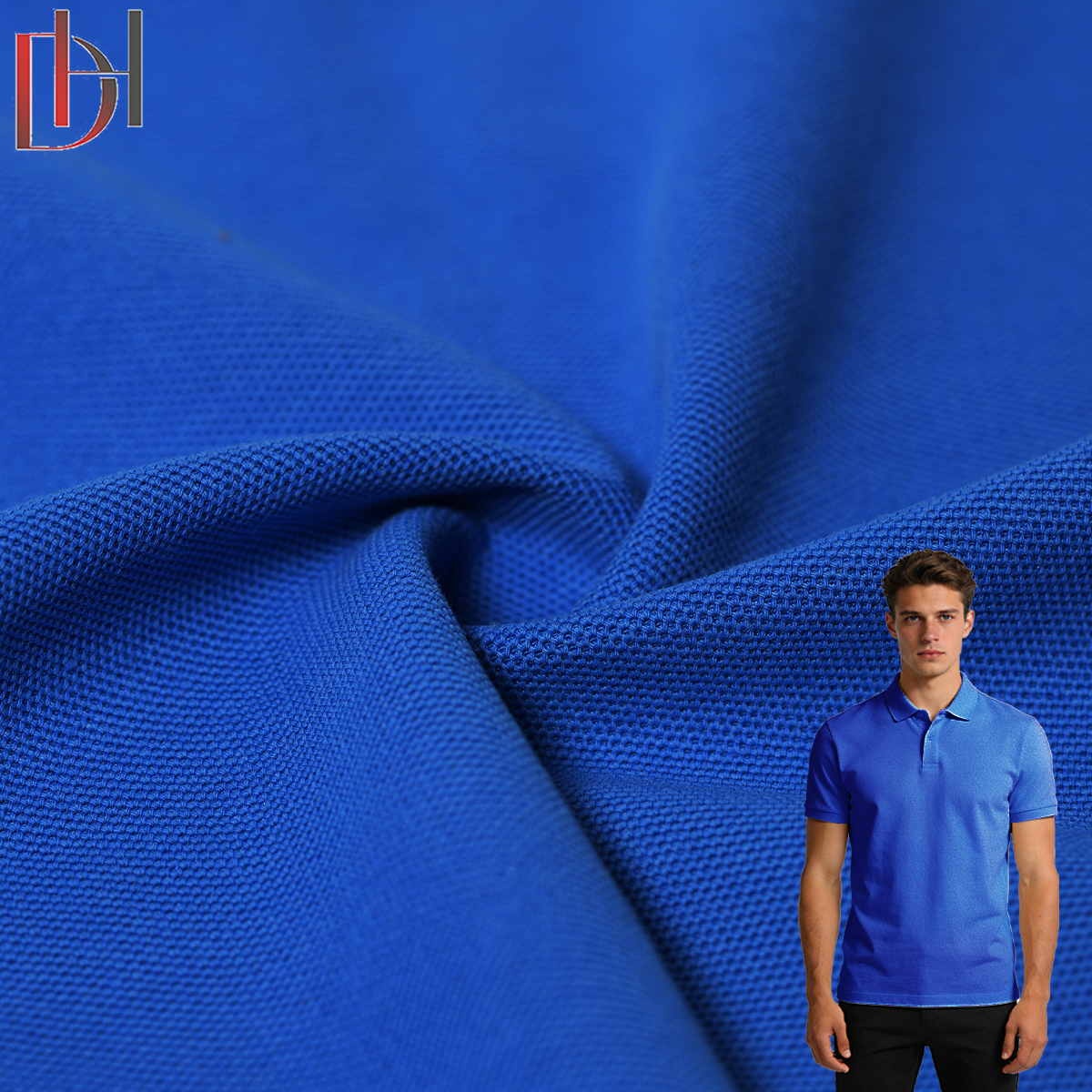 Cotton Polyester Blended Pique Knitted Fabric Breathable Apparel Textile