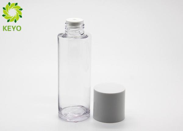 Clear Round PETG Material Empty Conditioner Bottle 110ml With White Screw Cap