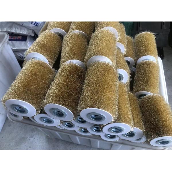 German Craftsmanship Cylindrical Roller Brush Copper Wire Used By Wood Factories