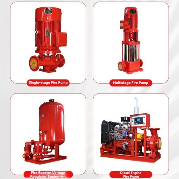 Water Supply Fire Sprinkler Booster Pump Single Stage Vertical Inline Centrifugal