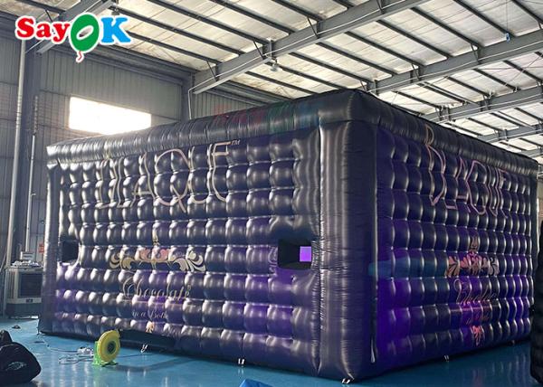 Tente gonflable géante mobile 8x8x4m Tente gonflable extérieure avec lumières LED étanche